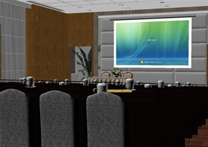 某会议室设计方案3DMAX模型