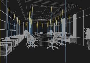 某小型接待室会议室室内设计3DMAX模型
