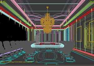 某大型会议室装饰设计3DMAX模型