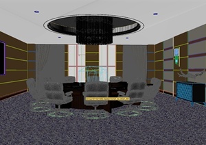 某会议室设计方案3DMAX模型9