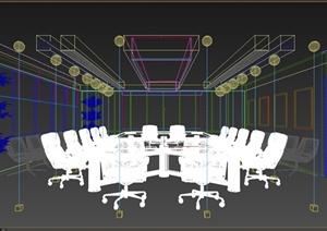 某小型多媒体会议室装饰设计3DMAX模型2