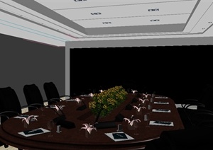 某会议室设计方案3DMAX模型11