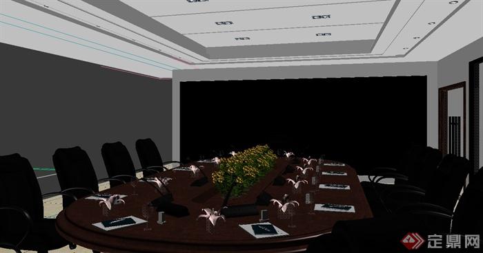 某会议室设计方案3DMAX模型11(1)