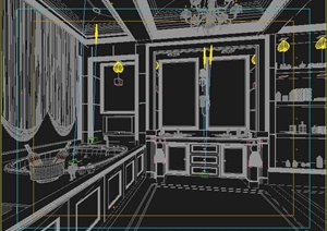 某欧式风格卫生间室内设计3DMAX模型