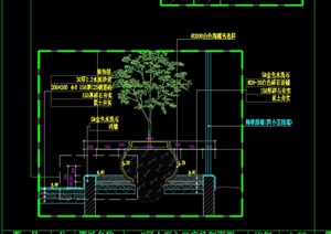 园林景观之圆凳、树池设计施工图（dwg格式）
