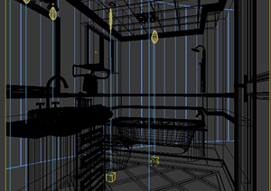 某现代卫生间设计方案3DMAX模型1
