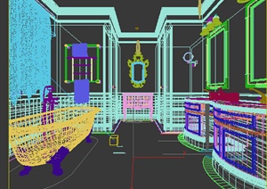 某欧式风格卫生间设计方案3DMAX模型1