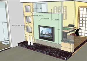 某现代风格住宅室内装饰设计方案SU(草图大师)模型24