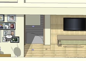 某现代住宅室内装饰设计方案SU(草图大师)模型24