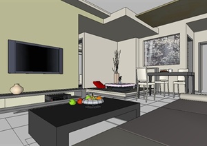 某现代风格住宅室内装饰设计方案SU(草图大师)模型45