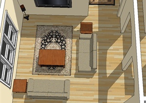 某现代风格住宅室内装饰设计方案SU(草图大师)模型46