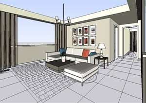 某现代风格住宅室内装饰设计方案SU(草图大师)模型57