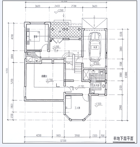 某四层独栋别墅带地下室建筑设计平面方案（含效果图）