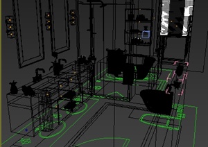 某工装现代卫生间整体室内设计3DMAX模型