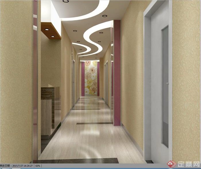 某医院室内装潢设计概念方案（su模型+cad+效果图）(9)