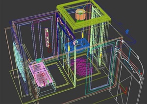 某住宅空间卫生间室内装饰3DMAX模型