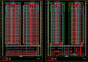 某商住高层（B2-F31）建筑施工图全套（含人防）-47000平66张CAD图