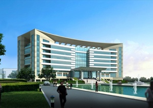 某科技公司办公楼建筑设计3DMAX模型