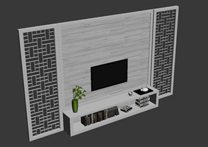 某电视背景墙设计方案3DMAX模型7