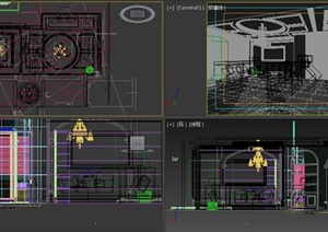 某欧式风格餐厅客厅装饰设计3DMAX模型