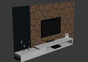 某电视背景墙设计方案3DMAX模型4