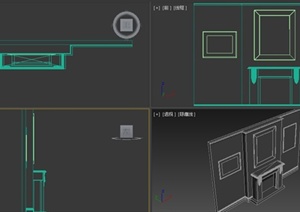 某室内住宅空间壁炉设计3DMAX模型