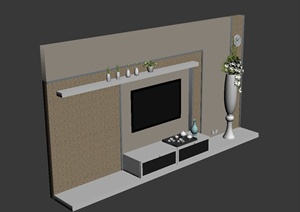 某电视背景墙设计方案3DMAX模型13