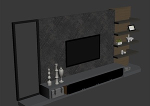 某电视背景墙设计方案3DMAX模型14