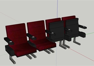 某影院座椅设计SU(草图大师)模型