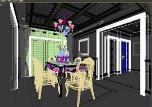 某餐厅室内设计 3DMAX模型