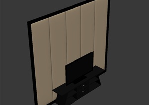 某电视背景墙设计方案3DMAX模型2