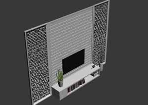 某电视背景墙设计方案3DMAX模型16