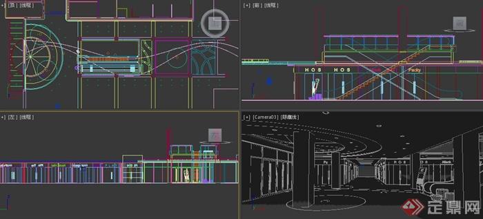 某商场卖场一楼室内空间设计3DMAX模型(2)