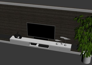 某电视背景墙设计方案3DMAX模型21
