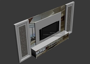 某电视背景墙设计方案3DMAX模型24