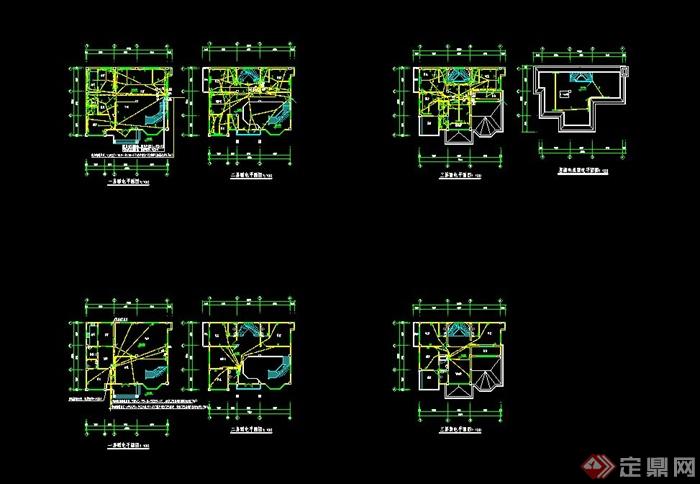 某别墅建筑设计电气平面图(2)