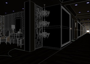 某走廊设计方案3DMAX模型6