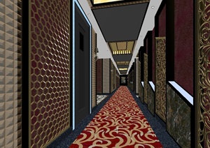 某ktv走廊设计方案3DMAX模型