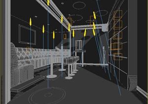 某娱乐空间ktv包间室内装饰设计3dmax模型