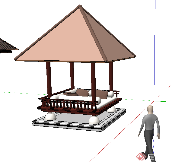 某东南亚四角亭设计模型SU参考2(2)