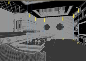 某现代风格ktv包房室内装饰设计3dmax模型