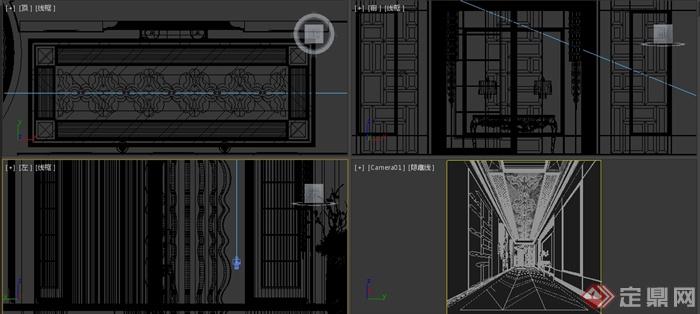 某公共空间过道走廊室内装饰设计3DMAX模型(2)