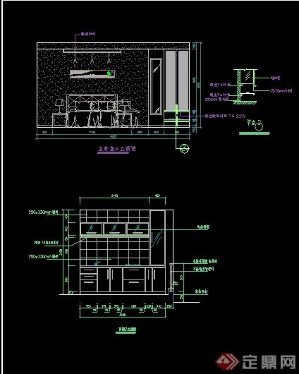 某样板间室内立面图以及建筑电气图(2)