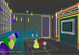 某KTV包房包间室内装饰设计3DMAX模型