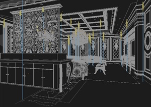 某娱乐空间包间包房室内设计3dmax模型