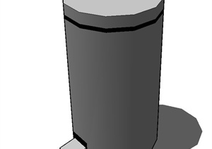 某室内物件垃圾桶设计SU(草图大师)模型
