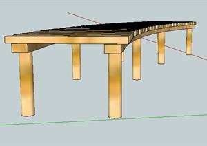 园林景观之现代风格廊架设计SU(草图大师)模型3
