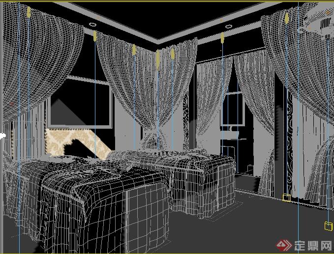 某现代美容会所包间室内设计3DMAX模型(1)