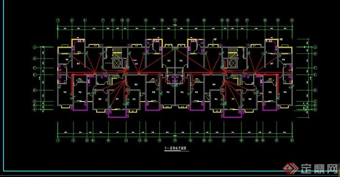 某高层商住楼建筑设计电气图2(2)