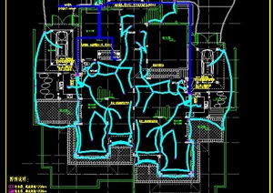 某四层U型别墅建筑设计电气图